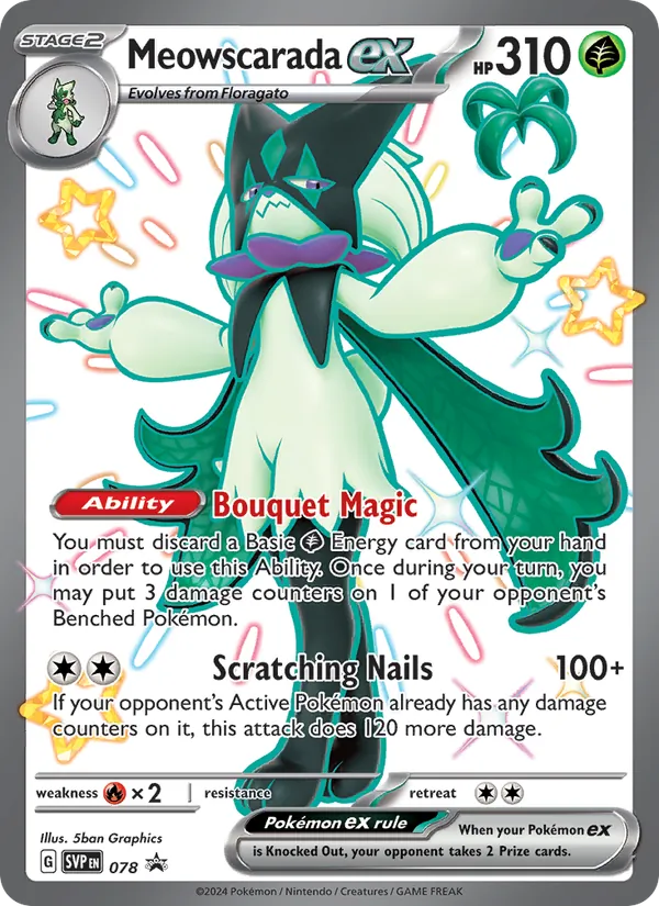 Meowscarada ex #078 – SVP Black Star Promos card