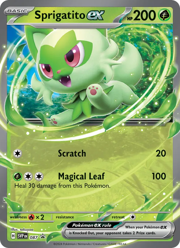 Sprigatito ex #087 – SVP Black Star Promos card