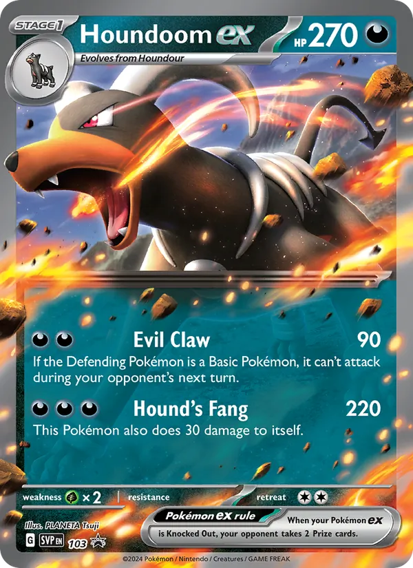 Houndoom ex #103 – SVP Black Star Promos card