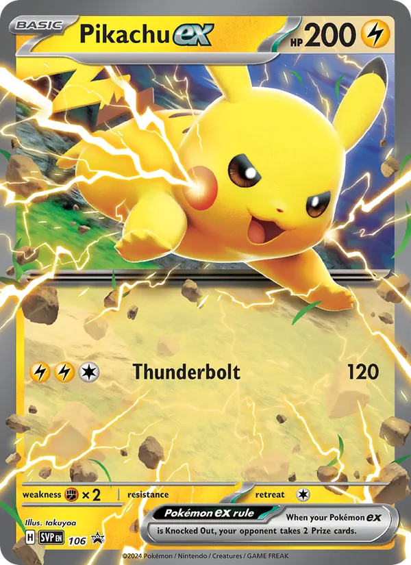 Pikachu ex #106 – SVP Black Star Promos card