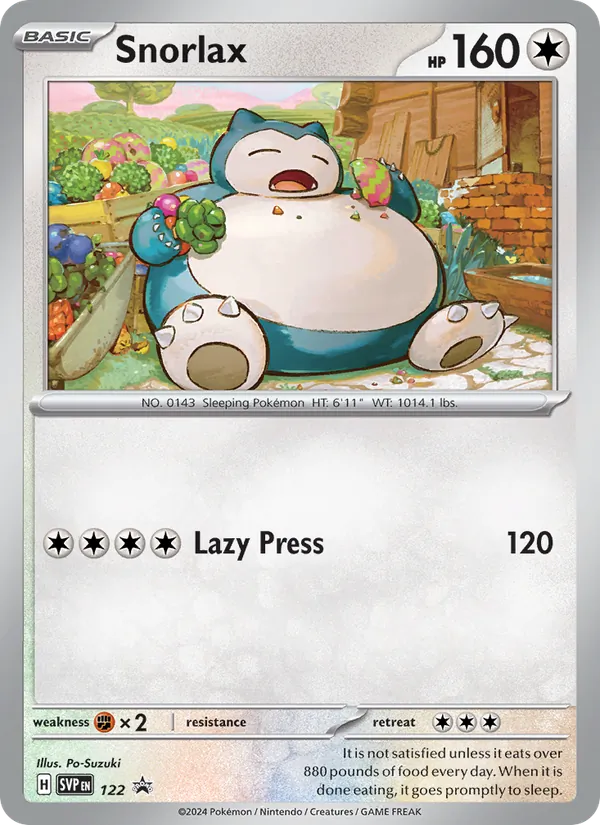 Snorlax #122 – SVP Black Star Promos card