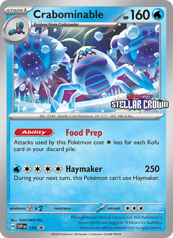 Crabominable #134 – SVP Black Star Promos card