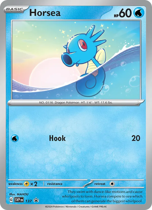 Horsea #137 – SVP Black Star Promos card