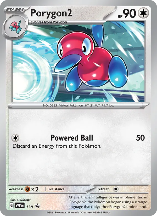 Porygon2 #138 – SVP Black Star Promos card