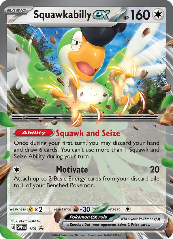 Squawkabilly ex #160 – SVP Black Star Promos card