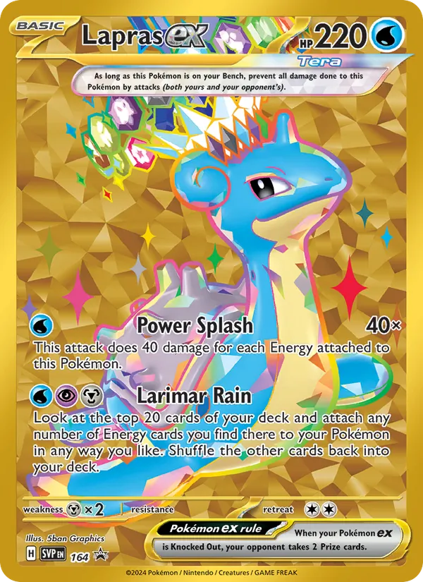 Lapras ex #164 – SVP Black Star Promos card