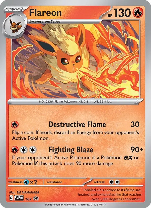 Flareon #167 – SVP Black Star Promos card