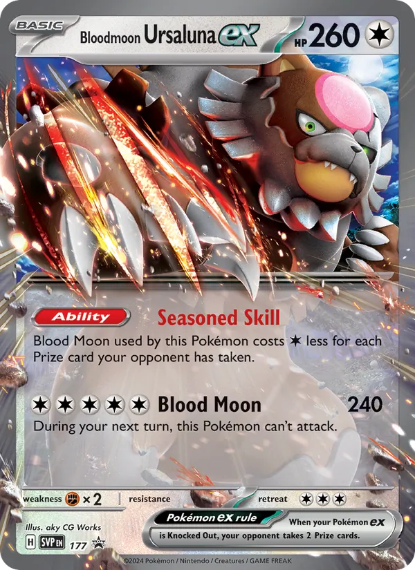 Bloodmoon Ursaluna ex #177 – SVP Black Star Promos card