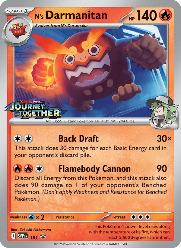 N's Darmanitan #181 – SVP Black Star Promos card