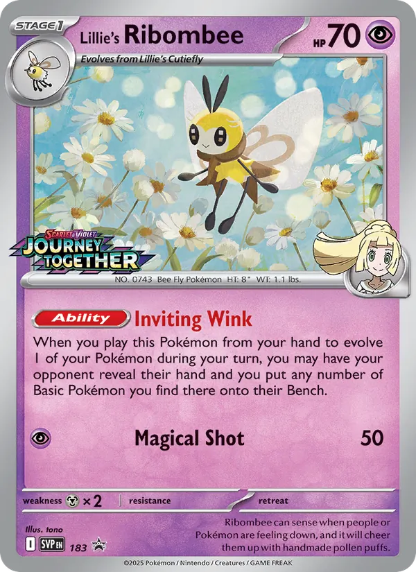 Lillie's Ribombee #183 – SVP Black Star Promos card