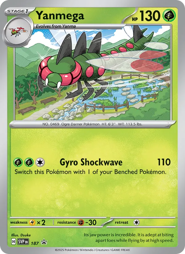 Yanmega #187 – SVP Black Star Promos card