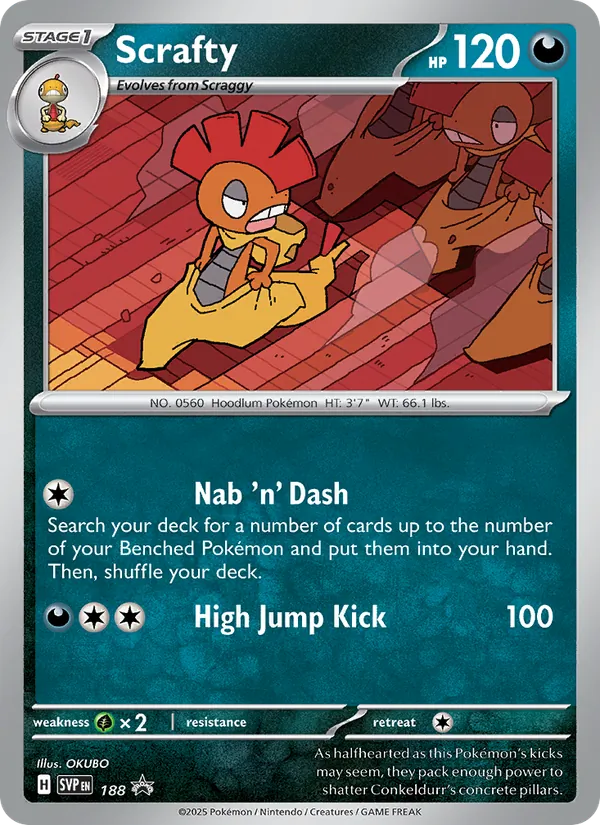 Scrafty #188 – SVP Black Star Promos card
