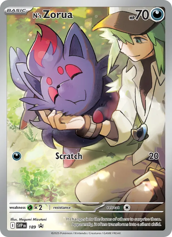 N's Zorua #189 – SVP Black Star Promos card