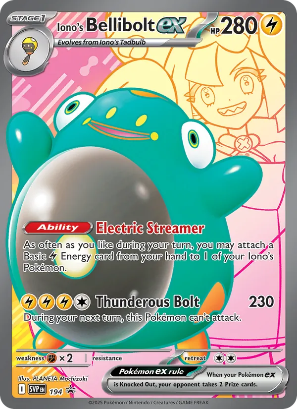 Iono's Bellibolt ex #194 – SVP Black Star Promos card