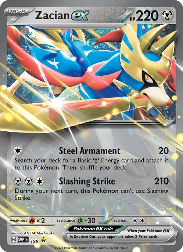Zacian ex #198 – SVP Black Star Promos card