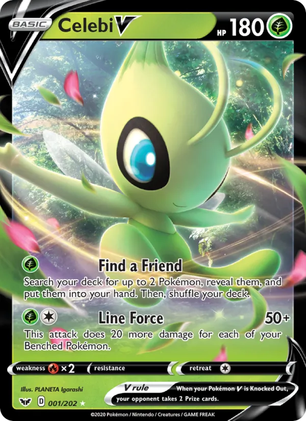 Celebi V #1 – Sword & Shield card