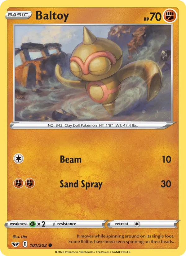 Baltoy #101 – Sword & Shield card