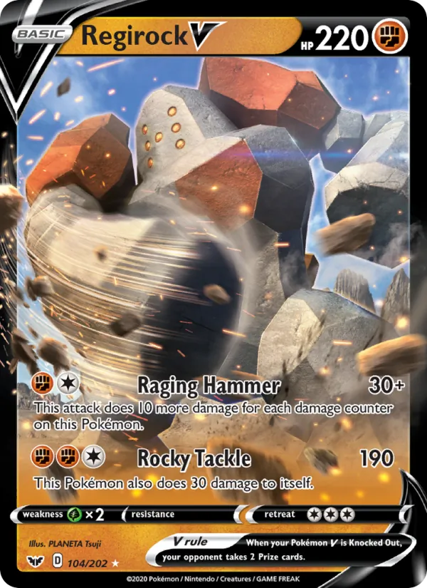 Regirock V #104 – Sword & Shield card
