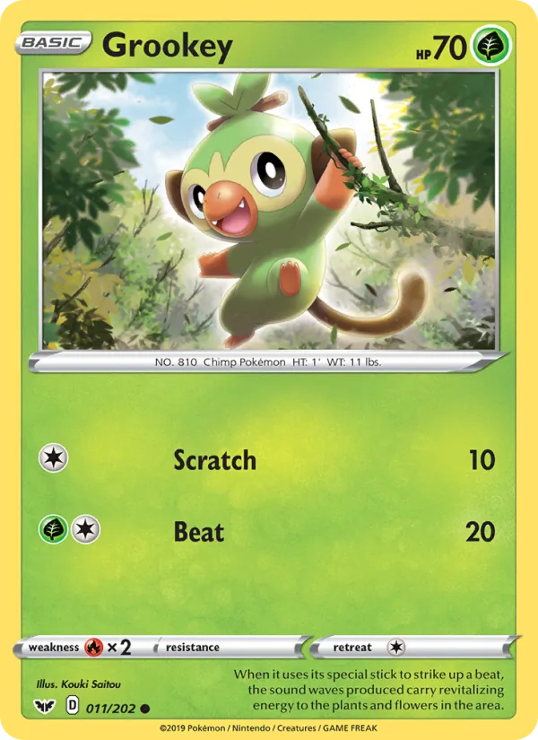 Grookey #11 – Sword & Shield card