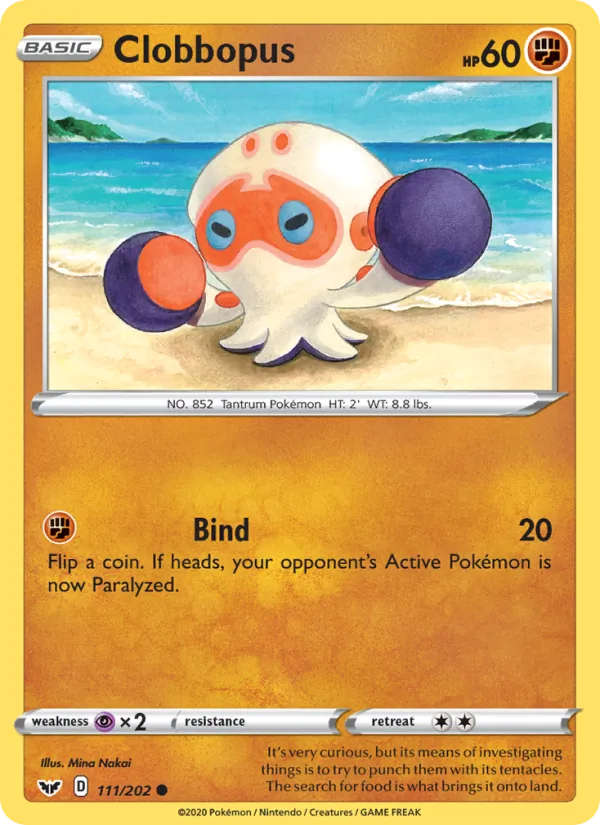 Clobbopus #111 – Sword & Shield card