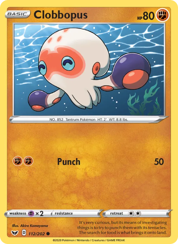 Clobbopus #112 – Sword & Shield card
