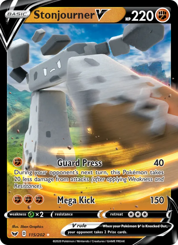 Stonjourner V #115 – Sword & Shield card