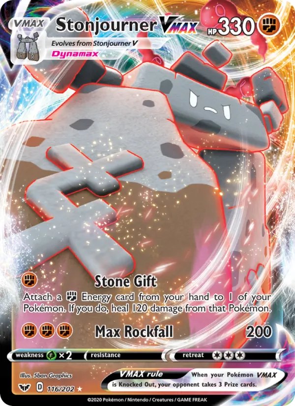 Stonjourner VMAX #116 – Sword & Shield card