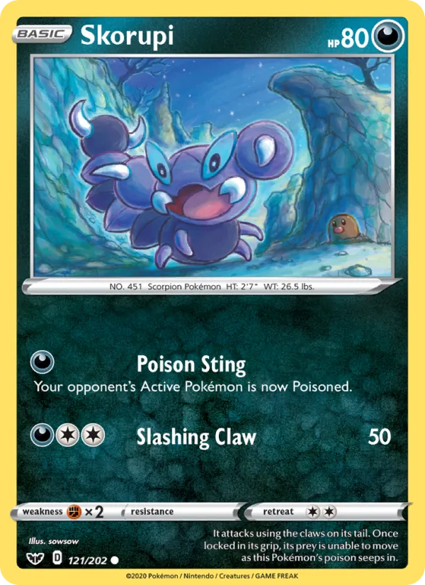 Skorupi #121 – Sword & Shield card