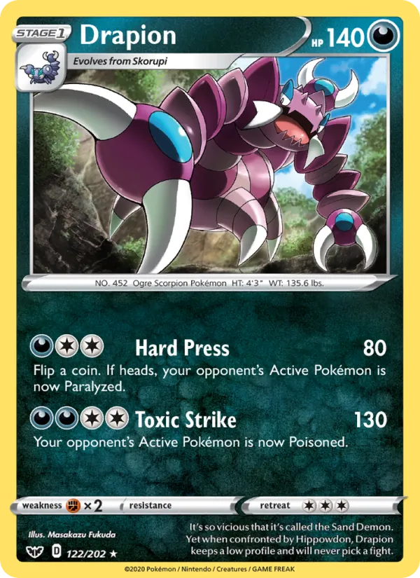 Drapion #122 – Sword & Shield card