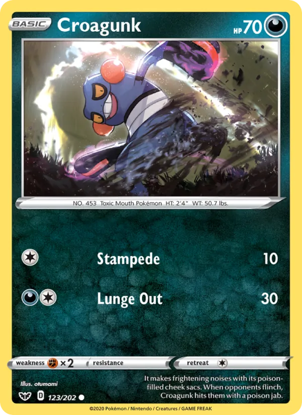 Croagunk #123 – Sword & Shield card