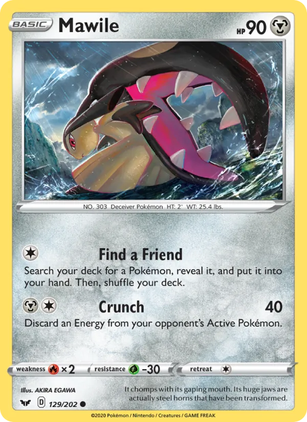 Mawile #129 – Sword & Shield card