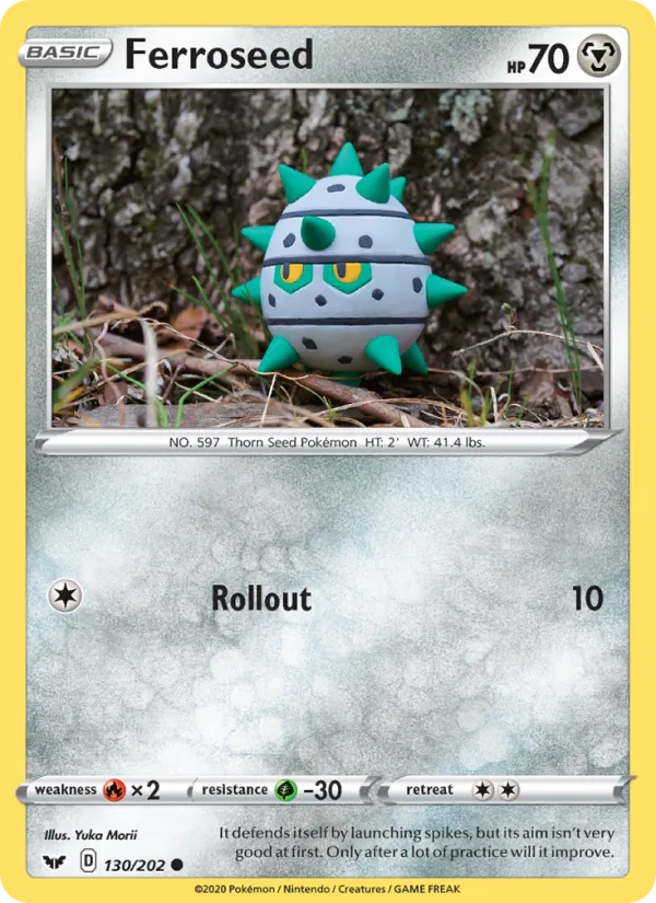 Ferroseed #130 – Sword & Shield card