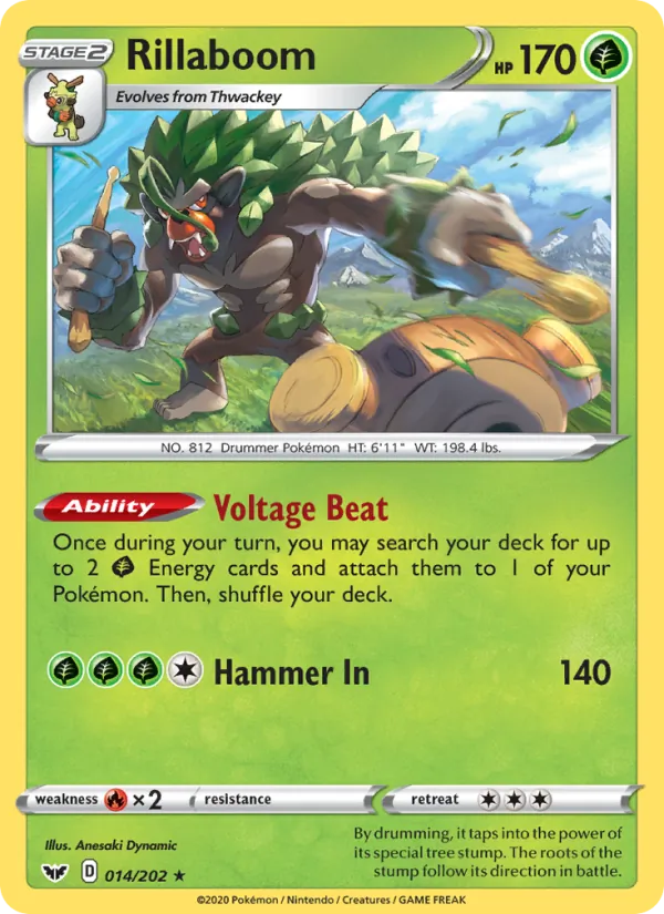 Rillaboom #14 – Sword & Shield card