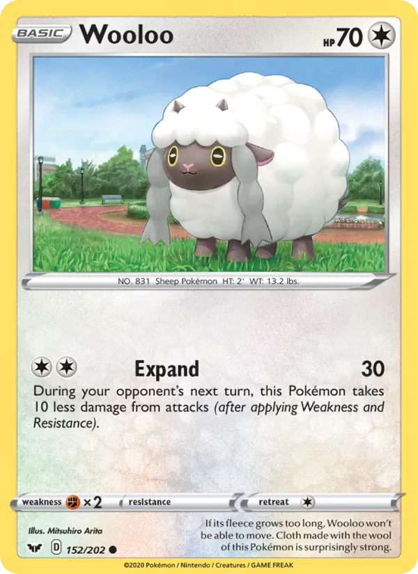 Wooloo #152 – Sword & Shield card