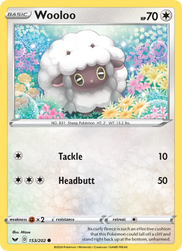 Wooloo #153 – Sword & Shield card