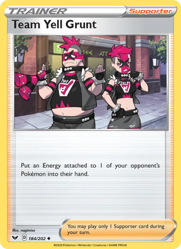 Team Yell Grunt #184 – Sword & Shield card