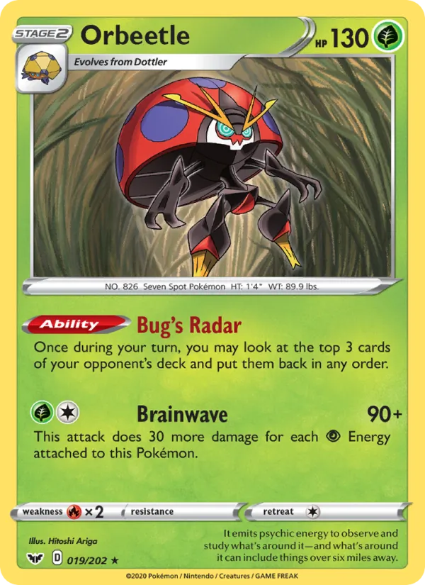 Orbeetle #19 – Sword & Shield card