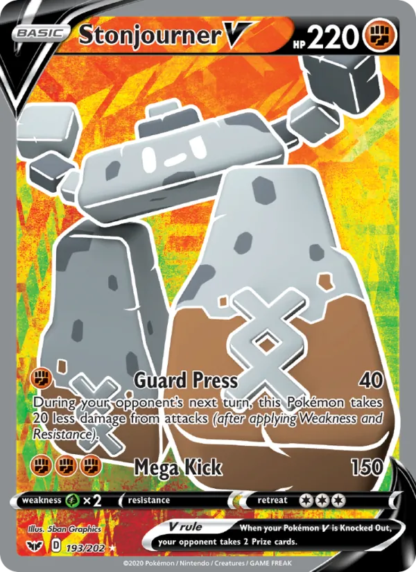 Stonjourner V #193 – Sword & Shield card