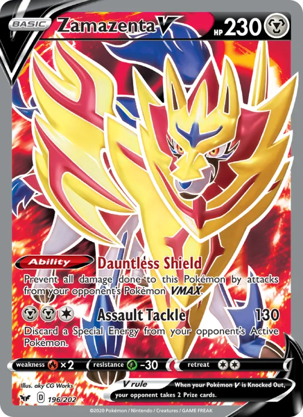 Zamazenta V #196 – Sword & Shield card