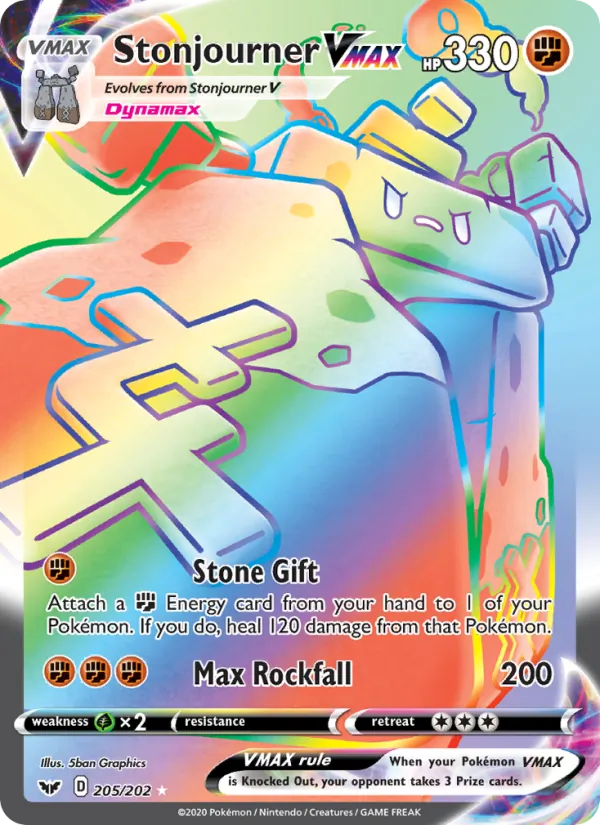 Stonjourner VMAX #205 – Sword & Shield card