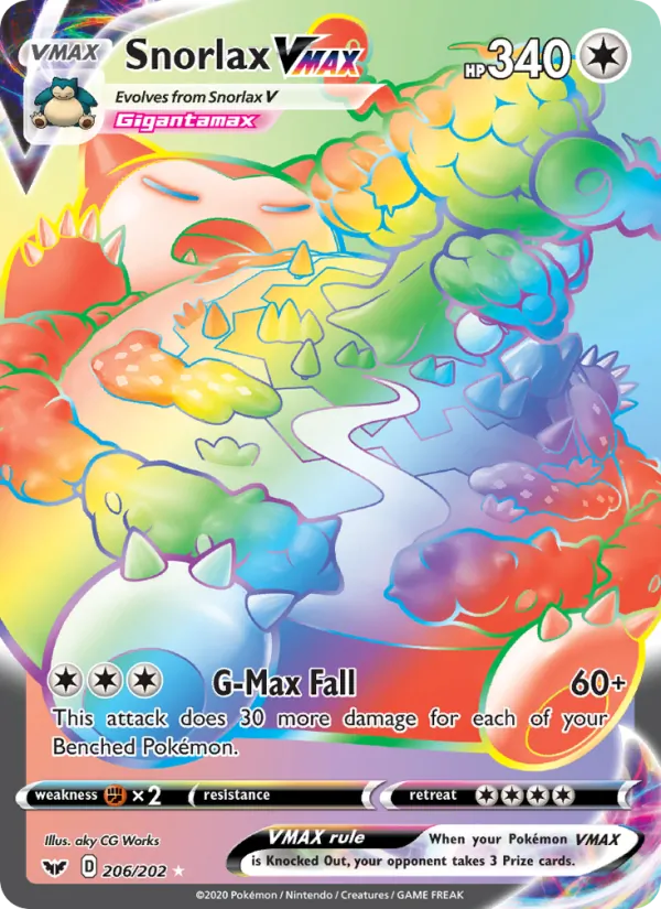 Snorlax VMAX #206 – Sword & Shield card