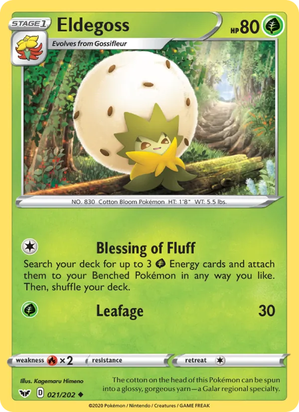 Eldegoss #21 – Sword & Shield card