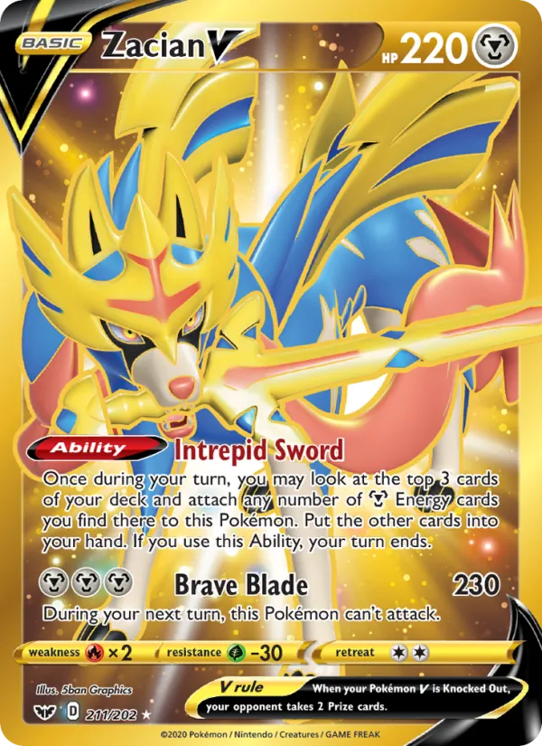 Zacian V #211 – Sword & Shield card