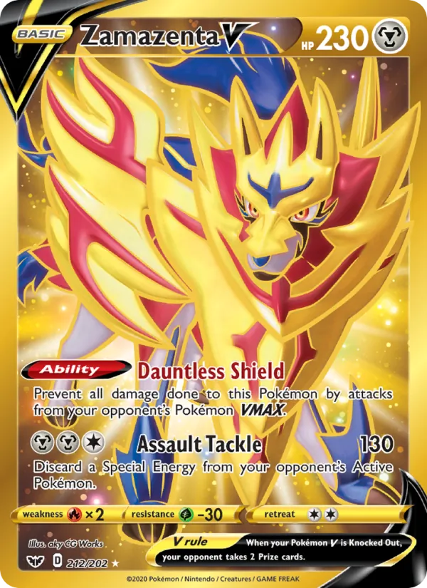 Zamazenta V #212 – Sword & Shield card