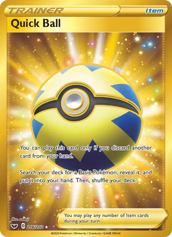 Quick Ball #216 – Sword & Shield card