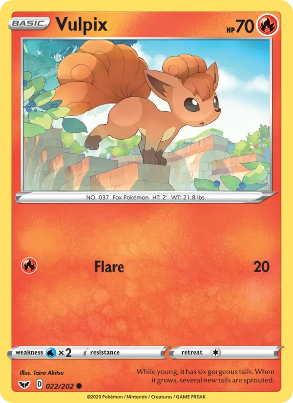 Vulpix #22 – Sword & Shield card