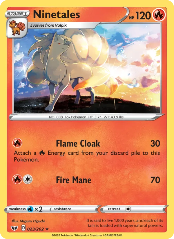 Ninetales #23 – Sword & Shield card