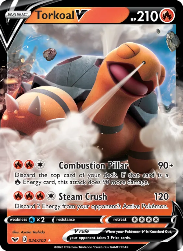 Torkoal V #24 – Sword & Shield card