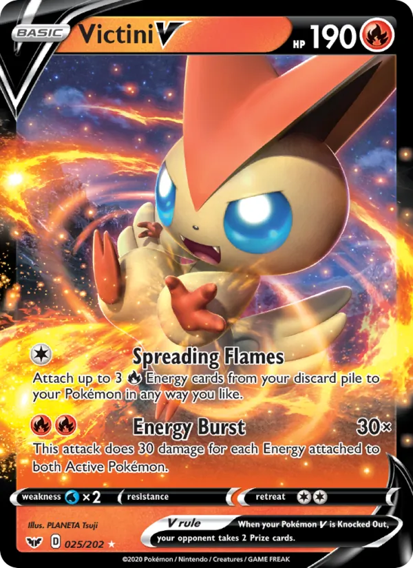 Victini V #25 – Sword & Shield card