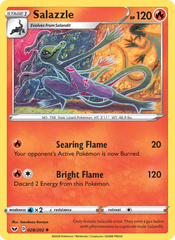 Salazzle #28 – Sword & Shield card